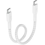 Kabel Belkin Boost Charge Braided USB-C do USB-C 60W 15cm do Android Auto / Apple CarPlay, biały