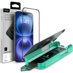 Szkło hartowane na ekran z aplikatorem, ESR Armorite do iPhone 16 Pro, czarna ramka