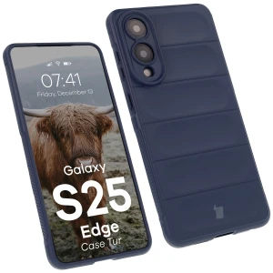 Pancerne etui Bizon Case Tur do Galaxy S25 Edge, granatowe