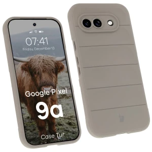 Pancerne etui Bizon Case Tur do Google Pixel 9a, jasnoszare