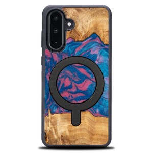 Drewniane etui do Galaxy A56 5G, Bewood Unique Neons Vegas do MagSafe