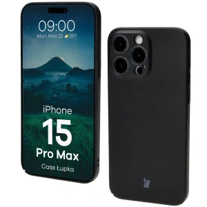 Etui Bizon Case Łupka do iPhone 15 Pro Max, czarne