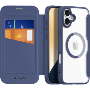 OUTLET: Etui Dux Ducis Skin X Pro Magnetic do iPhone 16, niebiesko-przezroczyste