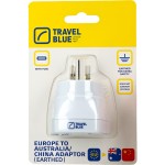 Adapter / przejściówka Travel Blue Adapter, Europa (Schuko) do Australii, Chin, biały