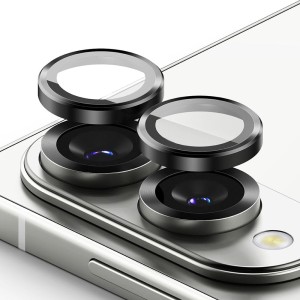 Nakładki na aparat Ringke Camera Lens Frame Glass do Galaxy S25 Edge, czarne