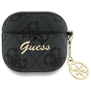 Etui Guess 4G Strass Charm Case AirPods 4,  czarne
