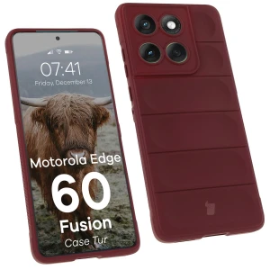 Pancerne etui Bizon Case Tur do Motorola Edge 60 / 60 Fusion, burgundowe
