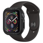 Etui Spigen Rugged Armor do Apple Watch 45 / 44 mm, czarne