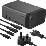 Stacja, hub Belkin Connect USB-C 11-in-1 Pro GaN Dock 150W, szara