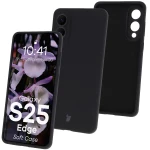 Silikonowe etui Bizon Soft Case do Galaxy S25 Edge, czarne