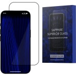 Szkło szafirowe Hammer Glass Sapphire Superior do iPhone 16, czarna ramka