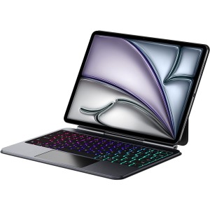 Etui z klawiaturą Bluetooth Dux Ducis (MK Pro Series) do iPad Air 11" / 10.9" 2020-2025 / Pro 11" 2018-2022, szaro-czarne