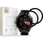 Szkło hybrydowe Tech-Protect Glass Flex+ do Garmin Forerunner 970 / 570 47mm, 2 sztuki, przezroczyste z czarną ramką 