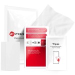 Zestaw czyszczący do ekranów Forcell LCD 4w1 - ściereczka mokra i sucha, szpatułka, stikery