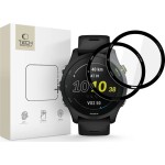 Szkło hybrydowe Tech-Protect Glass Flex+ do Garmin Forerunner  255 / 255 Music, 2 sztuki, przezroczyste z czarną ramką