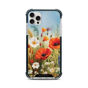 Etui ochronne do iPhone 11 Pro Max do MagSafe, Mobiwear Elite Bumper, łąkowe kwiaty