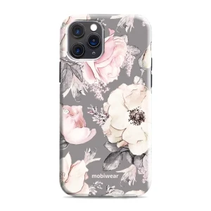 Etui ochronne do iPhone 11 Pro Max, Mobiwear Elite Pro, różowo-kwieciste