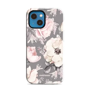 Etui ochronne do iPhone 13 Mini, Mobiwear Elite Pro, różowo-kwieciste