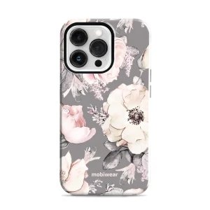 Etui ochronne do iPhone 13 Pro, Mobiwear Elite Pro, różowo-kwieciste