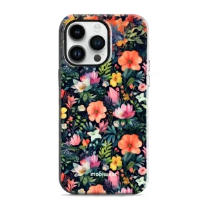 Etui ochronne do iPhone 14 Pro Max, Mobiwear Elite Pro, kolorowo-kwieciste