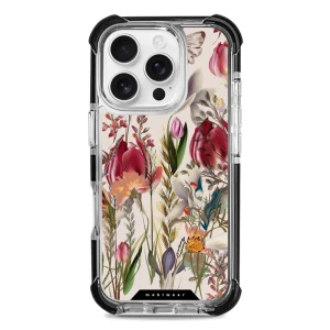 Etui ochronne do iPhone 16 Pro do MagSafe, Mobiwear Elite Bumper, bukiet kwiatów