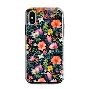 Etui ochronne do iPhone Xr, Mobiwear Elite Pro, kolorowo-kwieciste