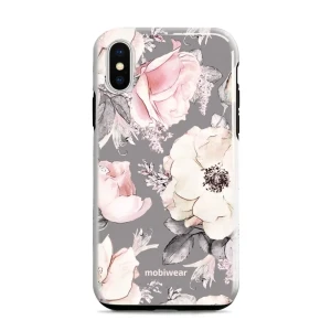 Etui ochronne do iPhone Xr, Mobiwear Elite Pro, różowo-kwieciste