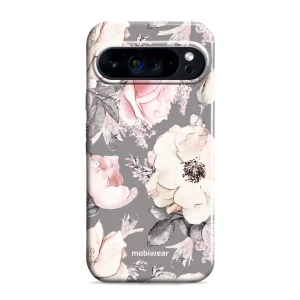 Etui ochronne do Google Pixel 9 Pro, Mobiwear Elite Pro, różowo-kwieciste