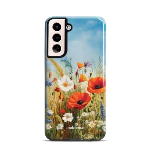 Etui ochronne do Galaxy S21, Mobiwear Elite Pro, łąkowe kwiaty