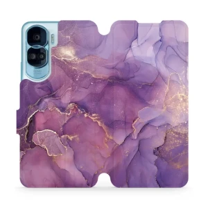 Etui z klapką do Honor 90 Lite, Mobiwear Book, fioletowe