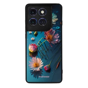 Etui ochronne do Motorola Edge 60 Pro, Mobiwear Glossy Case, niebiesko-kwieciste