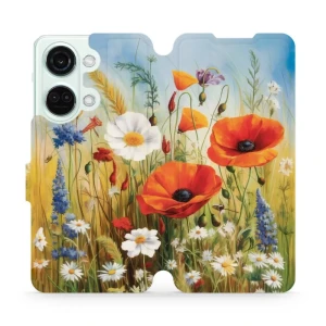 Etui z klapką do OnePlus Nord 3, Mobiwear Book, łąkowe kwiaty