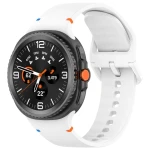 Silikonowy pasek Bizon Strap Watch Silicone G do Galaxy Watch 9 40 mm / 44 mm / 8 40 mm / 44 mm / 8 Classic 46 mm, biały