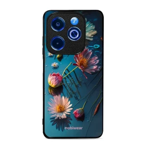 Etui ochronne do Infinix Hot 40i, Mobiwear Glossy Case, niebiesko-kwieciste