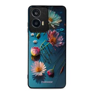 Etui ochronne do Motorola Moto G24, Mobiwear Glossy Case, niebiesko-kwieciste