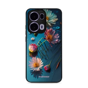 Etui ochronne do Oppo Reno13 Pro, Mobiwear Glossy Case, niebiesko-kwieciste