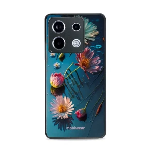 Etui ochronne do Xiaomi Poco X6, Mobiwear Glossy Case, niebiesko-kwieciste