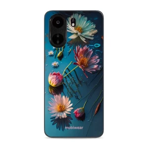 Etui ochronne do Xiaomi Redmi 13C 4G, Mobiwear Glossy Case, niebiesko-kwieciste