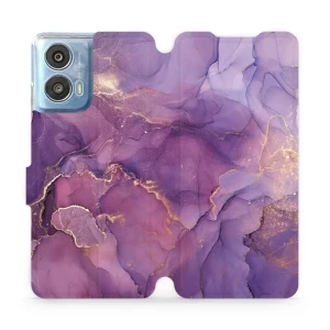 Etui z klapką do Motorola Moto G24, Mobiwear Book, fioletowe