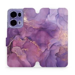 Etui z klapką do Oppo Reno13 Pro, Mobiwear Book, fioletowe