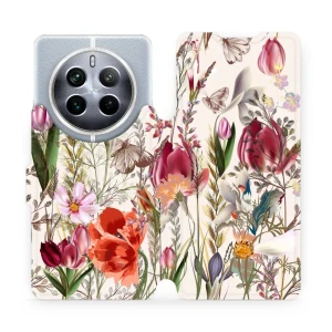 Etui z klapką do Realme 12 Pro, Mobiwear Book, bukiet kwiatów