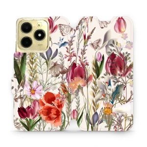 Etui z klapką do Realme C61, Mobiwear Book, bukiet kwiatów