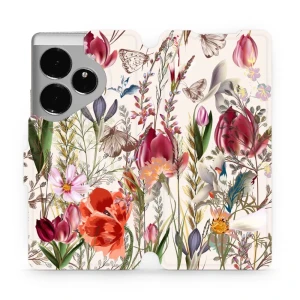 Etui z klapką do Realme GT 6, Mobiwear Book, bukiet kwiatów