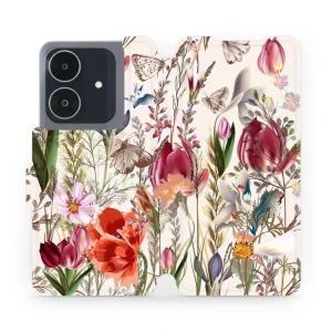 Etui z klapką do Realme Note 60, Mobiwear Book, bukiet kwiatów