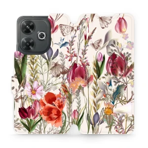 Etui z klapką do Xiaomi Redmi 13 4G, Mobiwear Book, bukiet kwiatów
