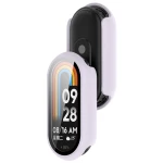 Etui ze szkłem do zegarka Bizon Case Watch Adamo do Xiaomi Smart Band 10, jasnofioletowe