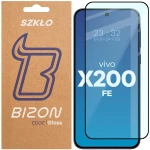 Szkło hartowane Bizon Glass Edge do Vivo X200 FE, czarna ramka
