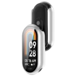 Etui ze szkłem do zegarka Bizon Case Watch Adamo do Xiaomi Smart Band 10, srebrne