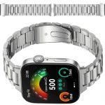 Pasek ze stali nierdzewnej Bizon Strap Watch Aura do Huawei Watch Fit 5 Pro/Fit 5/Fit 4 Pro/Fit 4/Fit 3, srebrny