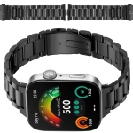 Pasek ze stali nierdzewnej Bizon Strap Watch Aura do Huawei Watch Fit 5 Pro/Fit 5/Fit 4 Pro/Fit 4/Fit 3, czarny